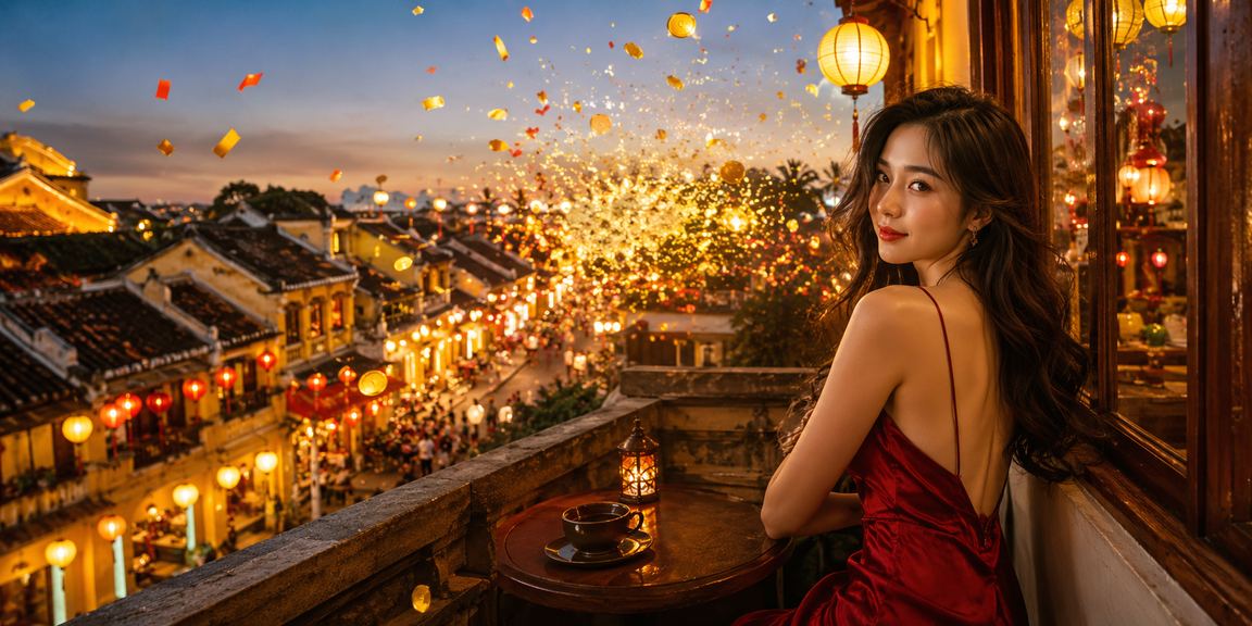 Người dùng tại Hội An thưởng thức cà phê và săn voucher cá cược