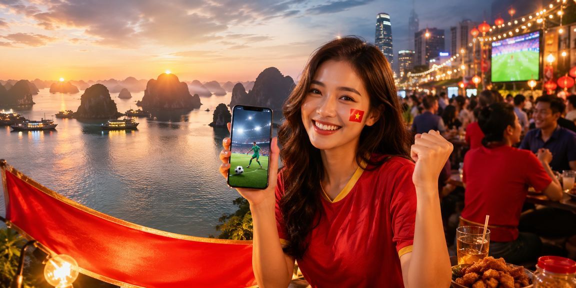 Người hâm mộ thể thao tại Sài Gòn xem bóng đá buổi tối tại chợ đêm